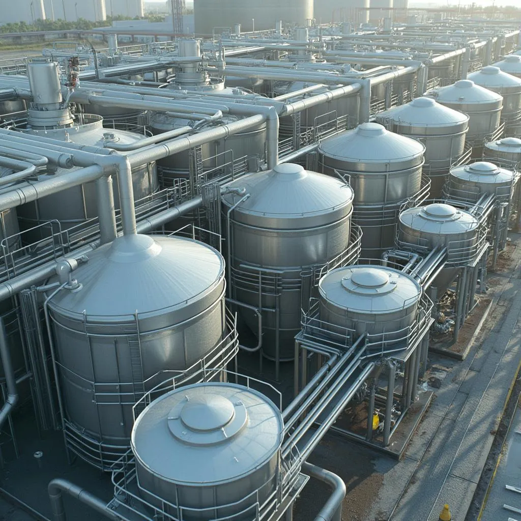 Planta de biocombustibles moderna